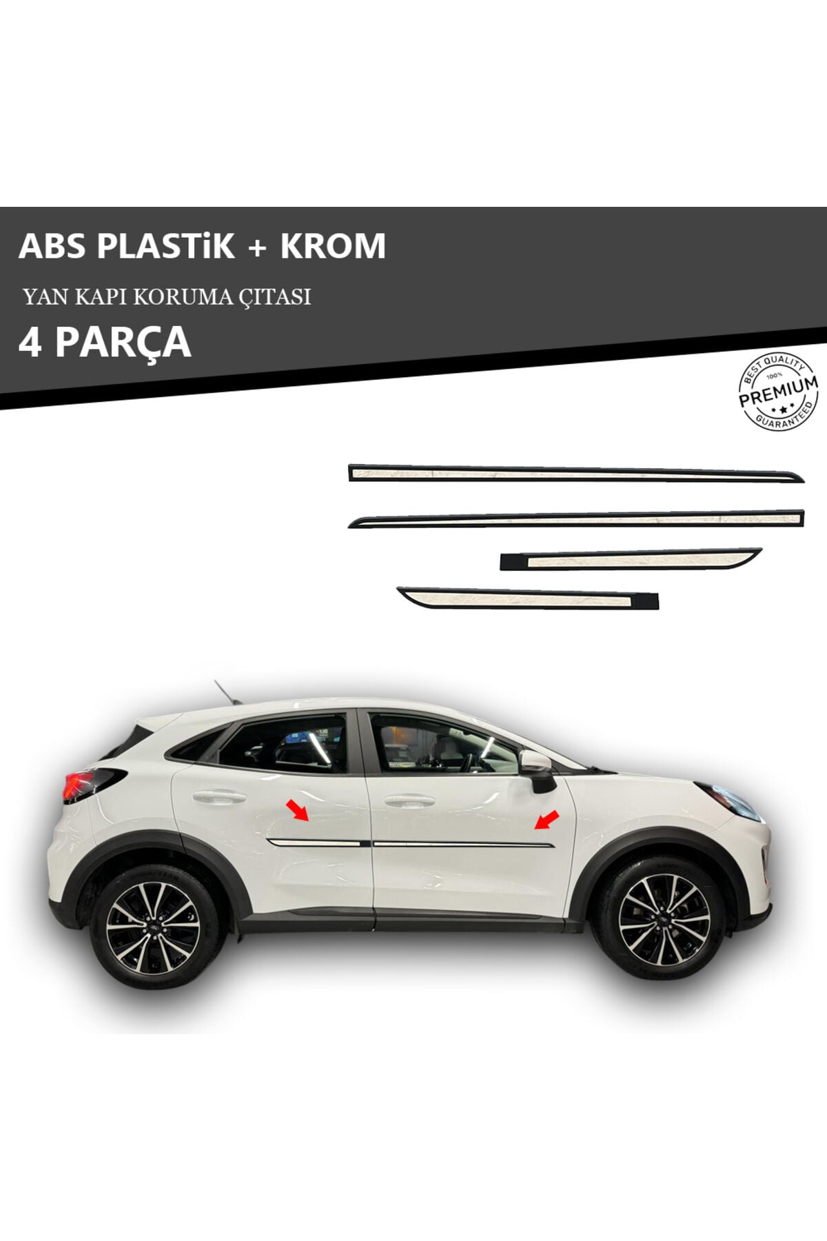 FORD PUMA YAN KAPI KORUMA ÇITASI PLASTİK + KROM