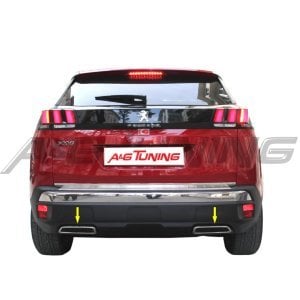 Peugeot 3008 Krom Egzoz Çerçevesi Tk 2016- ve Sonrası P.Çelik