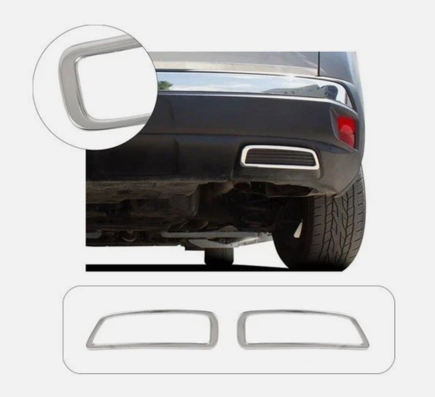 Peugeot 3008 Krom Egzoz Çerçevesi Tk 2016- ve Sonrası P.Çelik