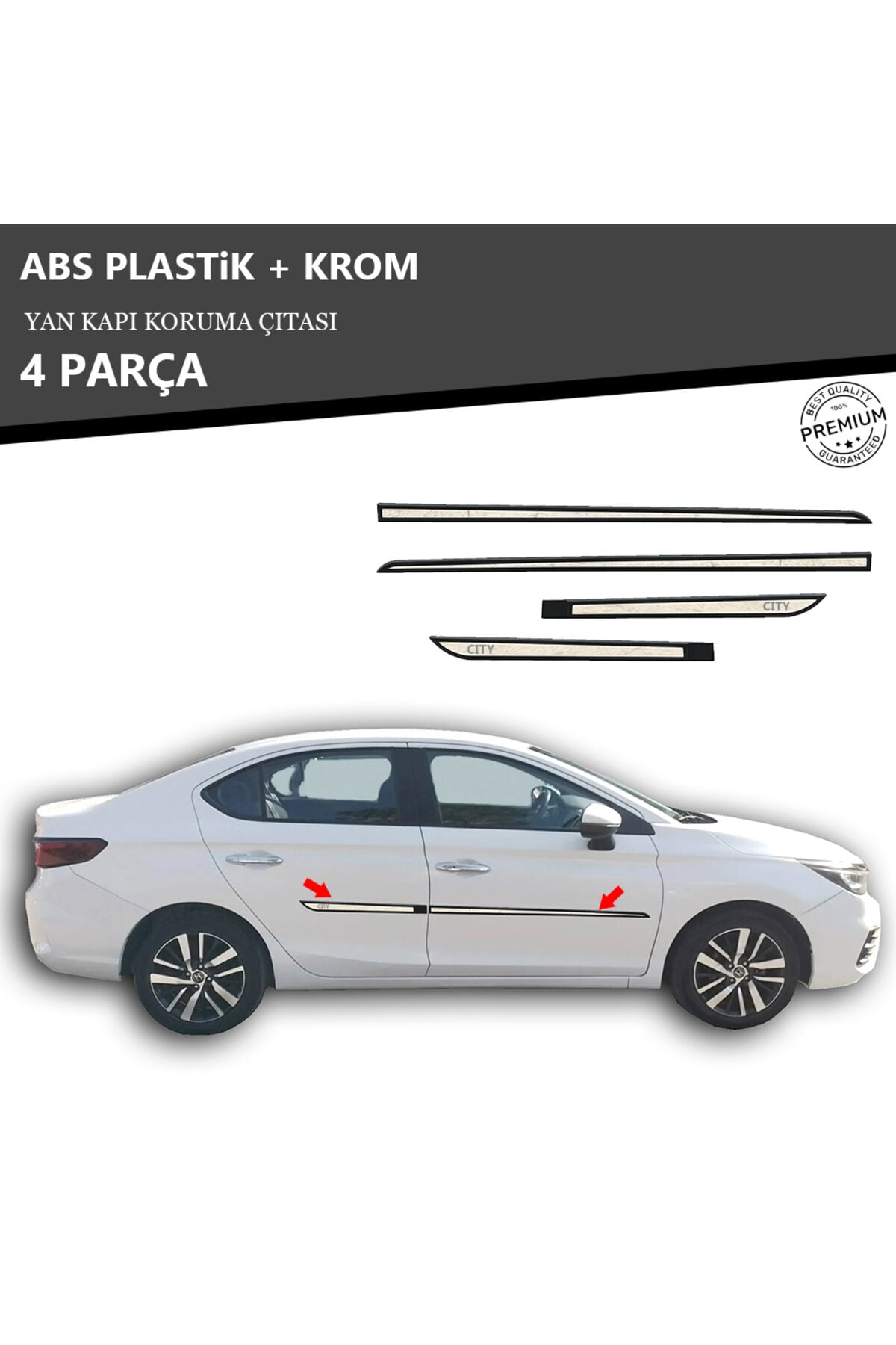 HONDA CİTY 2020 ÜZERİ YAN KAPI KORUMA ÇITASI PLASTİK + KROM
