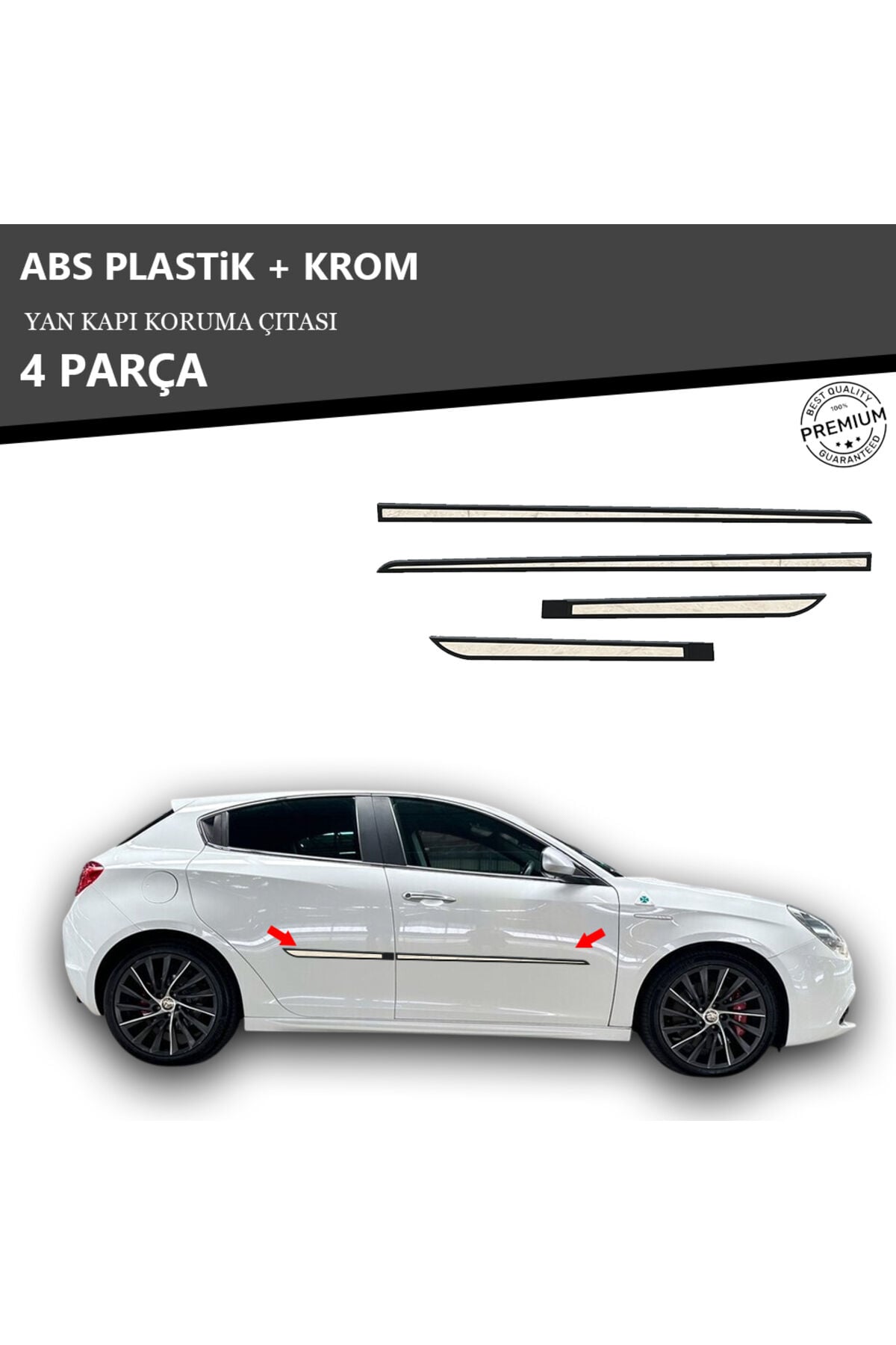 ALFA ROMEO Giulietta YAN KAPI KORUMA ÇITASI PLASTİK + KROM