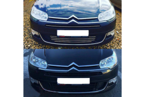 Citroen C5 Krom Ön Tampon Çıtası Tk 2008 Üzeri 5 Prç Paslanmaz Çelik