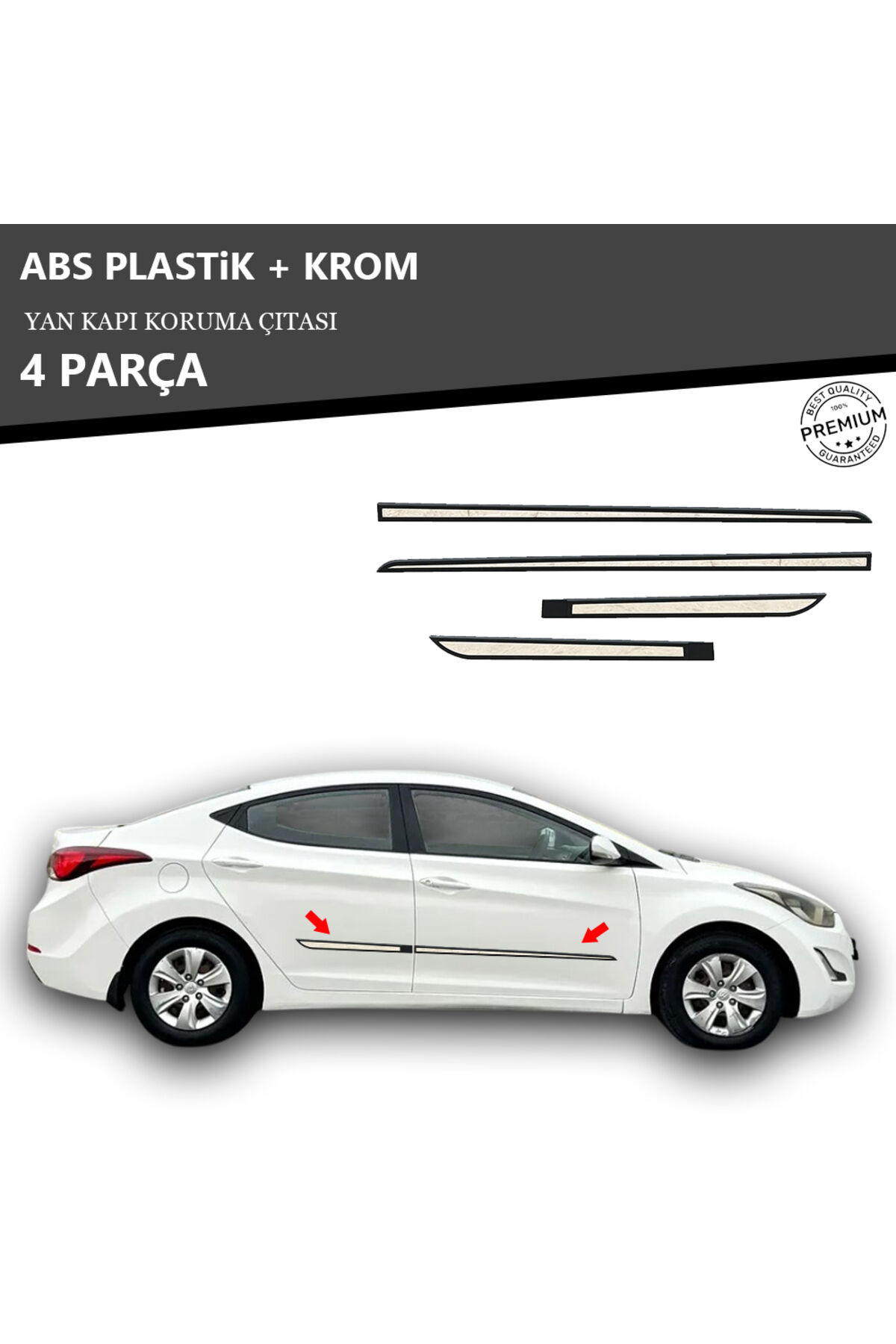 HYUNDAİ ELANTRA YAN KAPI KORUMA ÇITASI PLASTİK + KROM