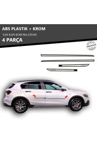 FIAT EGEA CROSS HB - SW YAN KAPI KORUMA ÇITASI PLASTİK + KROM