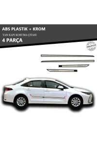 TOYOTA COROLLA 2013 ÜZERİ YAN KAPI KORUMA ÇITASI PLASTİK + KROM