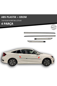 HONDA CİVİC FC5 2016 ÜZERİ YAN KAPI KORUMA ÇITASI PLASTİK + KROM