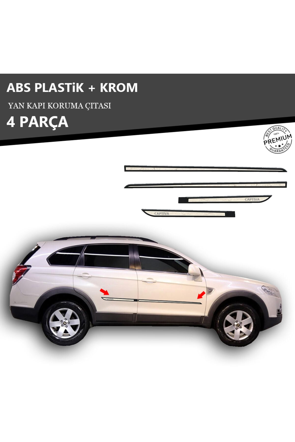 CHEVROLET CAPTİVA YAN KAPI KORUMA ÇITASI PLASTİK + KROM