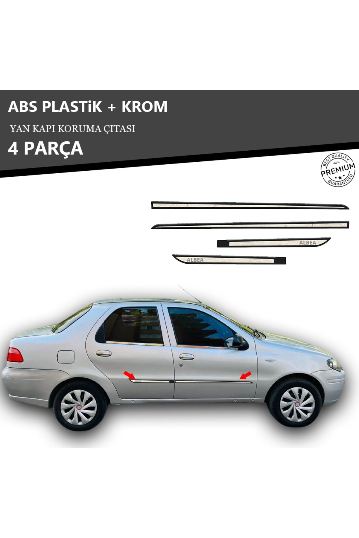 FIAT ALBEA YAN KAPI KORUMA ÇITASI PLASTİK + KROM