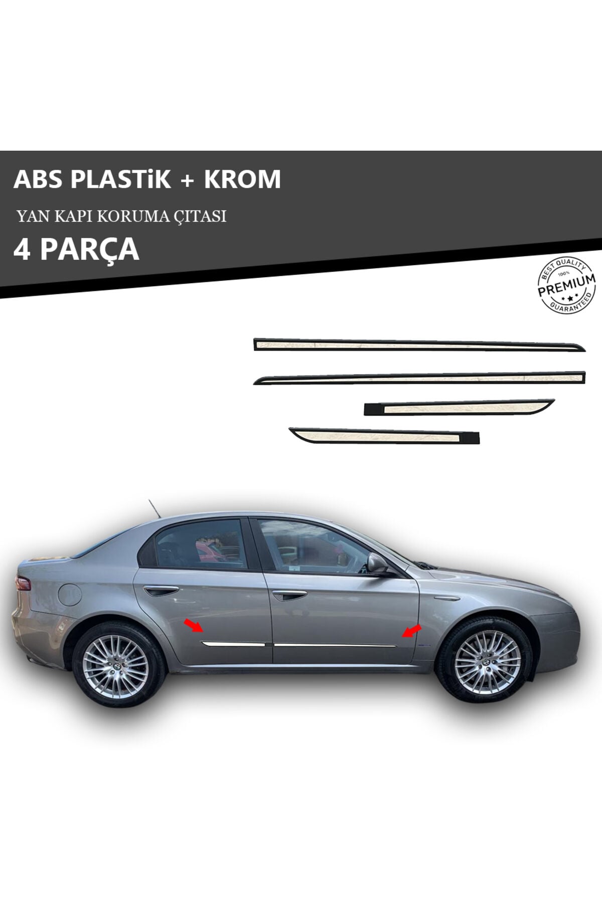 ALFA ROMEO 159 YAN KAPI KORUMA ÇITASI PLASTİK + KROM