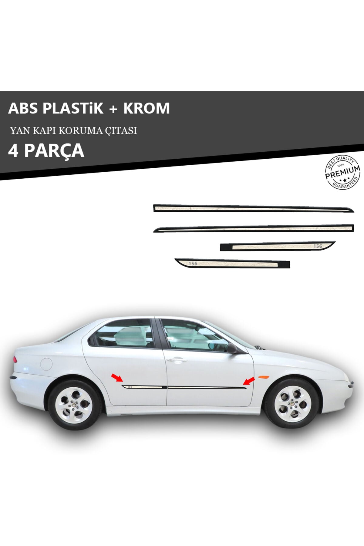 ALFA ROMEO 156 YAN KAPI KORUMA ÇITASI PLASTİK + KROM