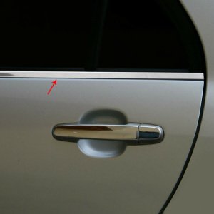 Toyota Corolla SD Krom Cam Çıtası 2002-2007 4Prç Paslanmaz Çelik