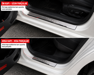 Skoda Super B B8 Kasa ve Tip 3V Krom Kapı Eşiği Takımı 2015 – 2024 Arası