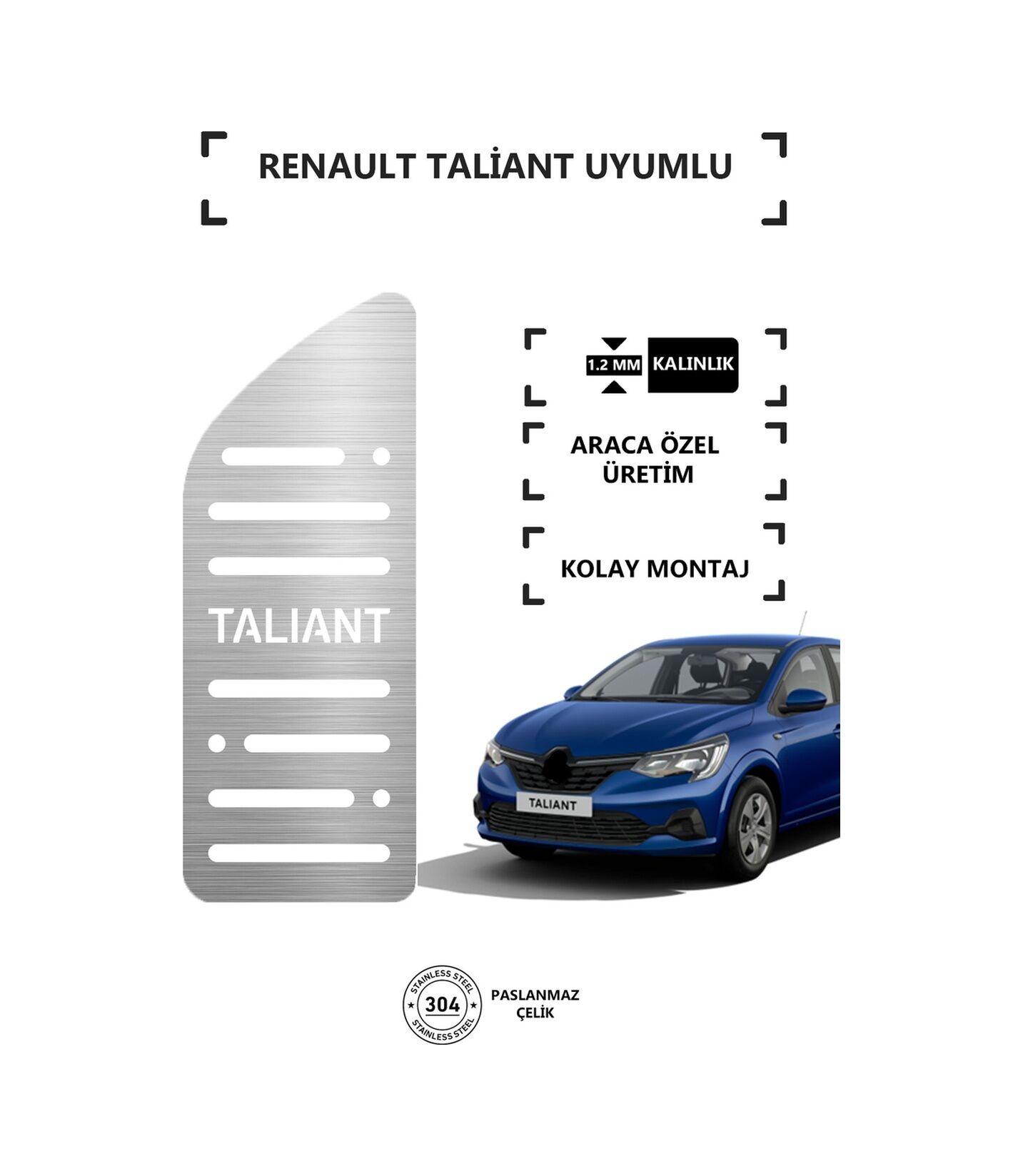 Renault Taliant Ayak Dinlendirme Pedalı Krom Ayak Dayama Pedalı