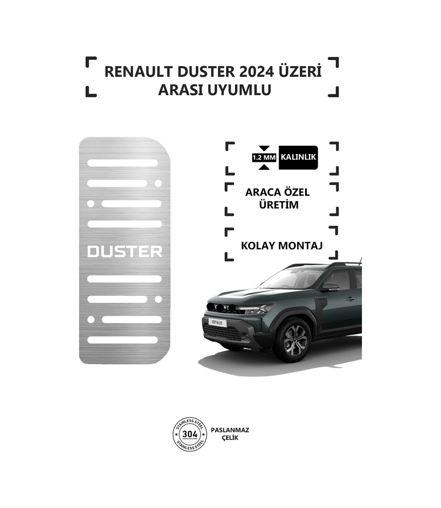 Renault Duster Ayak Dinlendirme Pedalı Krom Ayak Dayama Pedalı