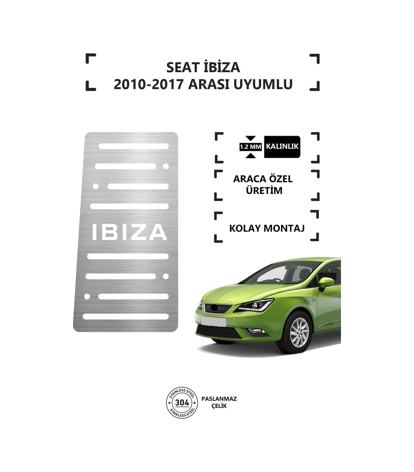 Seat İbiza Ayak Dinlendirme Pedalı Krom Ayak Dayama Pedalı