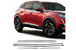 Peugeot 2008 Krom Cam Çıtası 6 Parça 2019 ve Üzeri