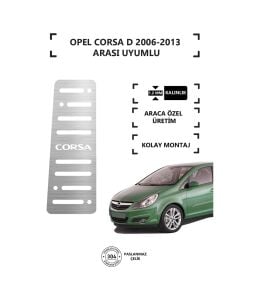 Opel Corsa D 2006-13 Ayak Dinlendirme Pedalı Krom Ayak Dayama Pedalı