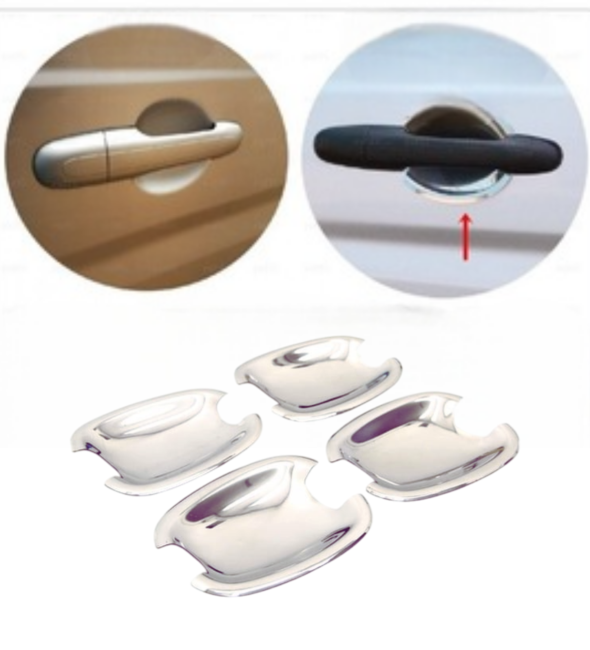 Mercedes E Klasse W124 Krom Dış Kapı Kolu Tası 4 Kapı 1984-1995 Paslanmaz Çelik