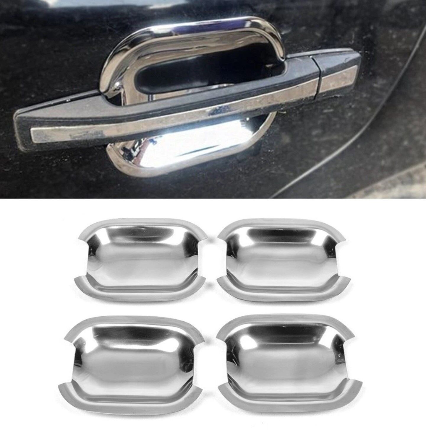 Mercedes E Klasse W124 Krom Dış Kapı Kolu Tası 4 Kapı 1984-1995 Paslanmaz Çelik