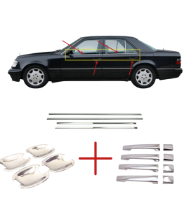Mercedes E Klasse W124 Krom Seti 1984-1995 Paslanmaz Çelik
