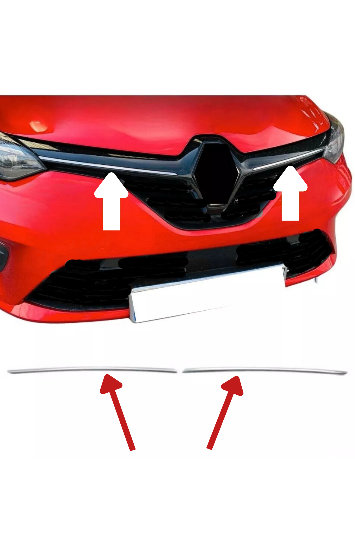 Renault Clio 5 Krom Ön Panjur 2 Parça 2019 Üzeri