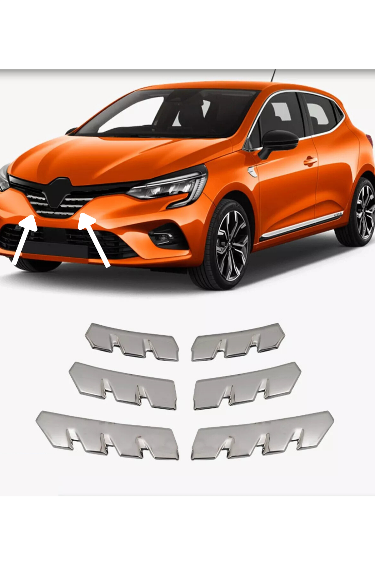 Renault Clio 5 Krom Ön Alt Panjur 6 Parça 2019 Üzeri