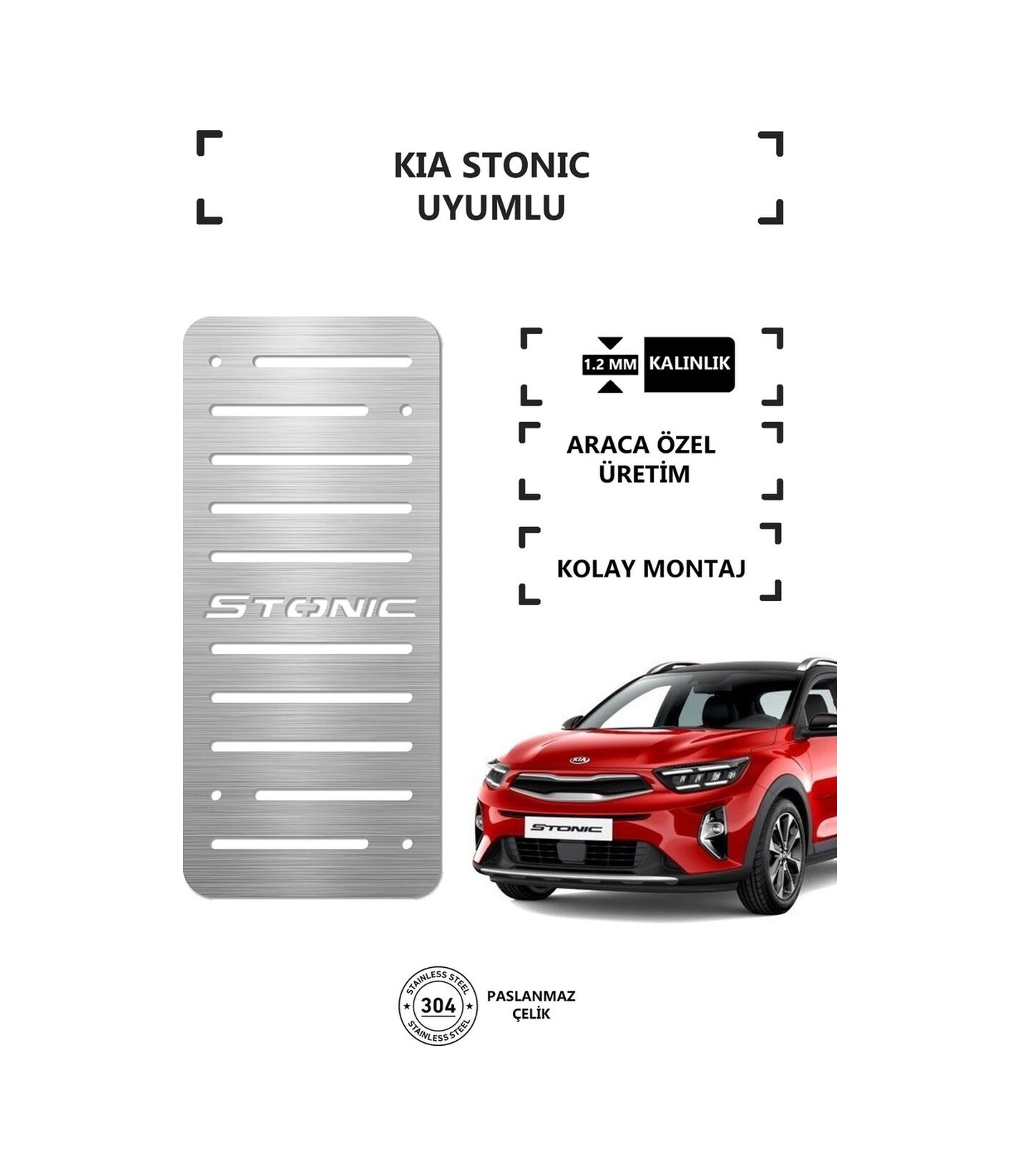 Kia Stonic Ayak Dinlendirme Pedalı Krom Ayak Dayama Pedalı