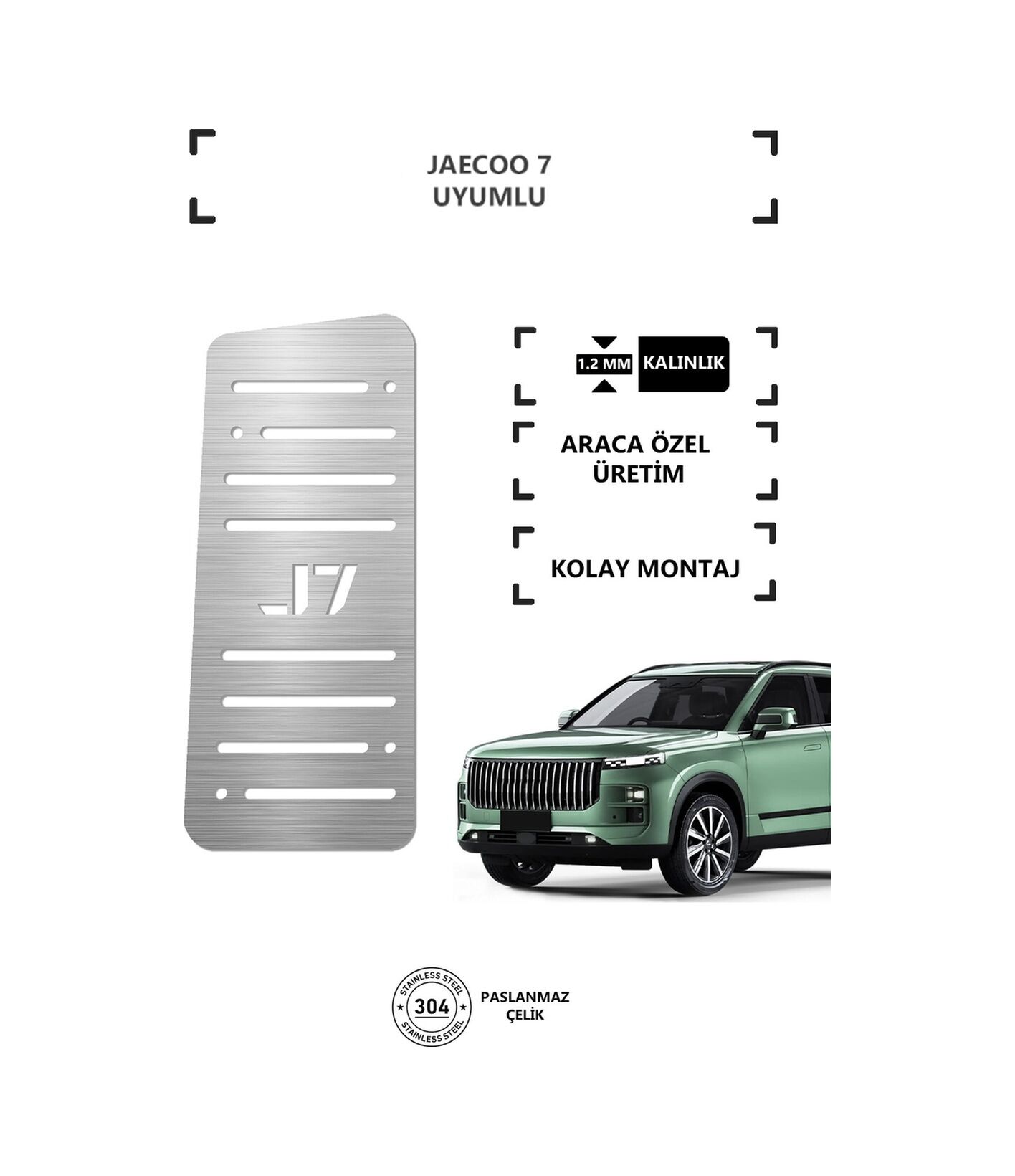 Jaecoo 7 Ayak Dinlendirme Pedalı Krom Ayak Dayama Pedalı