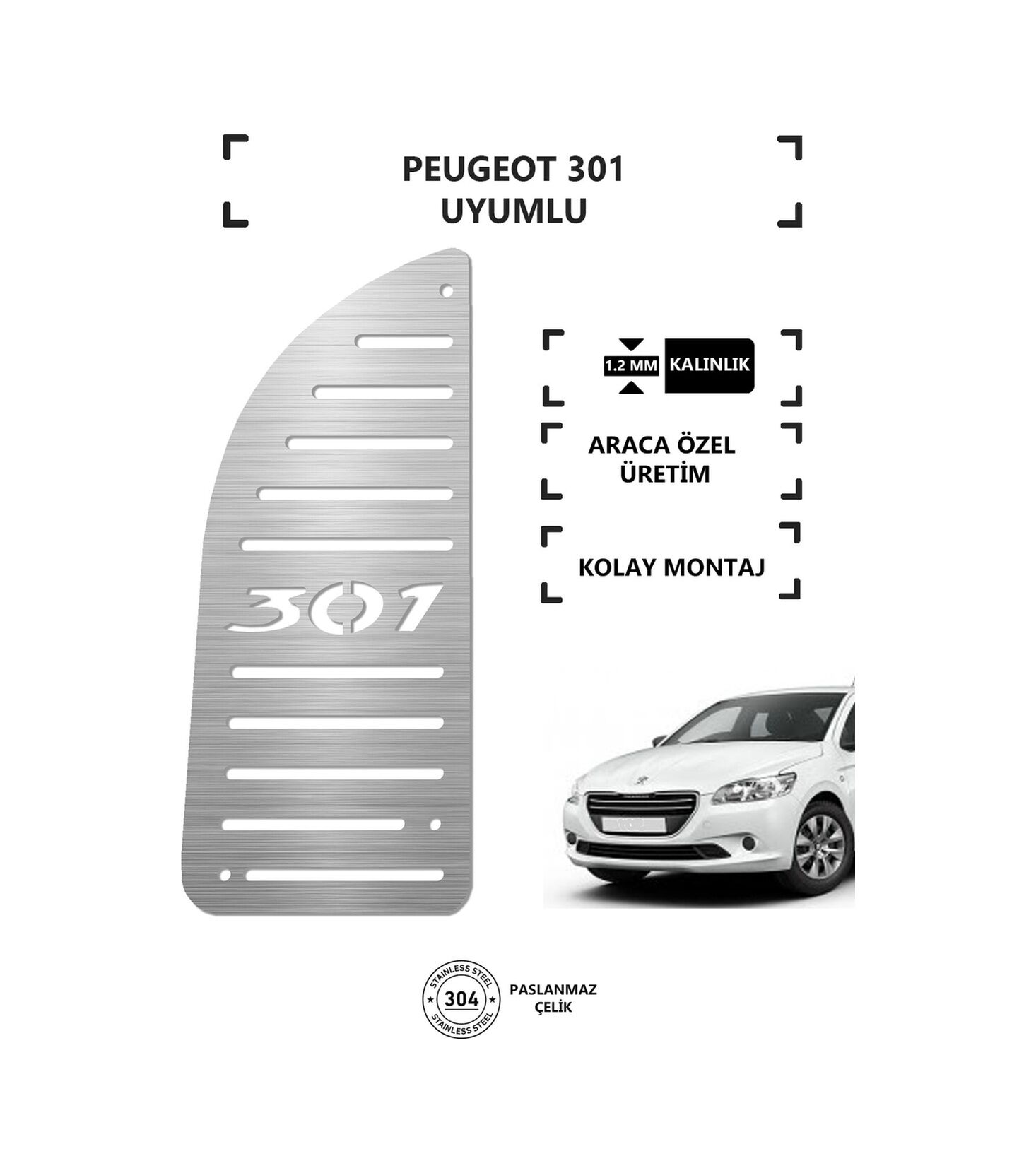 Peugeot 301 Ayak Dinlendirme Pedalı Krom Ayak Dayama Pedalı