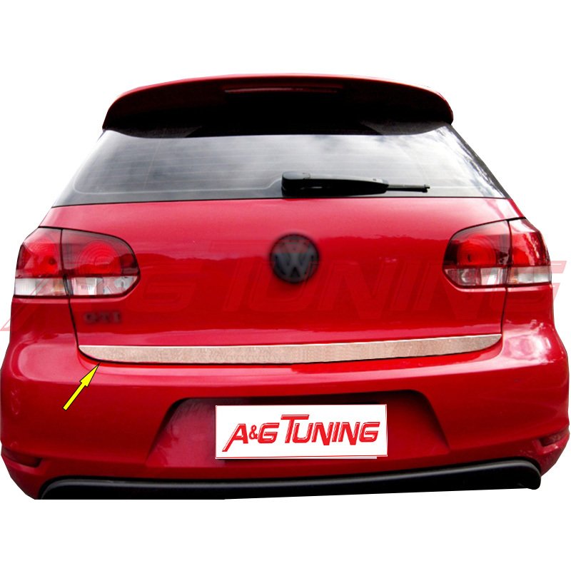 Volkswagen Golf 6 Krom Bagaj Alt Çıta Formlu 2009 Üzeri Paslanmaz Çelik