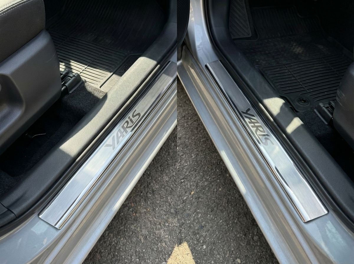 Toyota Yaris Krom Kapı Eşiği Takımı 2012-2019 Arası Paslanmaz Çelik