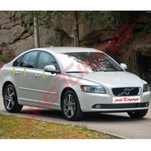 Volvo S40 Krom Cam Çıtası Takımı 2005-2012 6Prç Paslanmaz Çelik