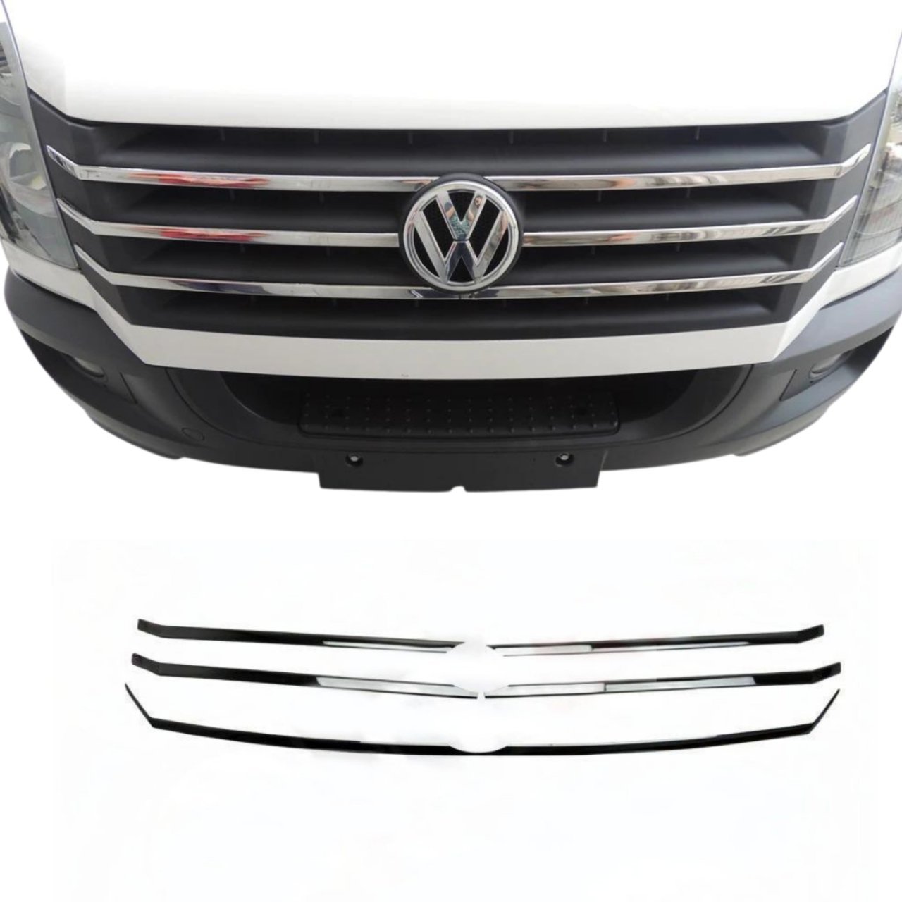 VW Crafter Krom Ön Panjur 2011-2017 6 Parça Paslanmaz Çelik