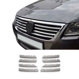 VW Passat 3C Krom Ön Panjur 2005-2010 8 Parça Paslanmaz Çelik