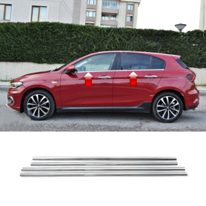 Fiat Egea HB Krom Cam Çıtası Takımı Paslanmaz Çelik