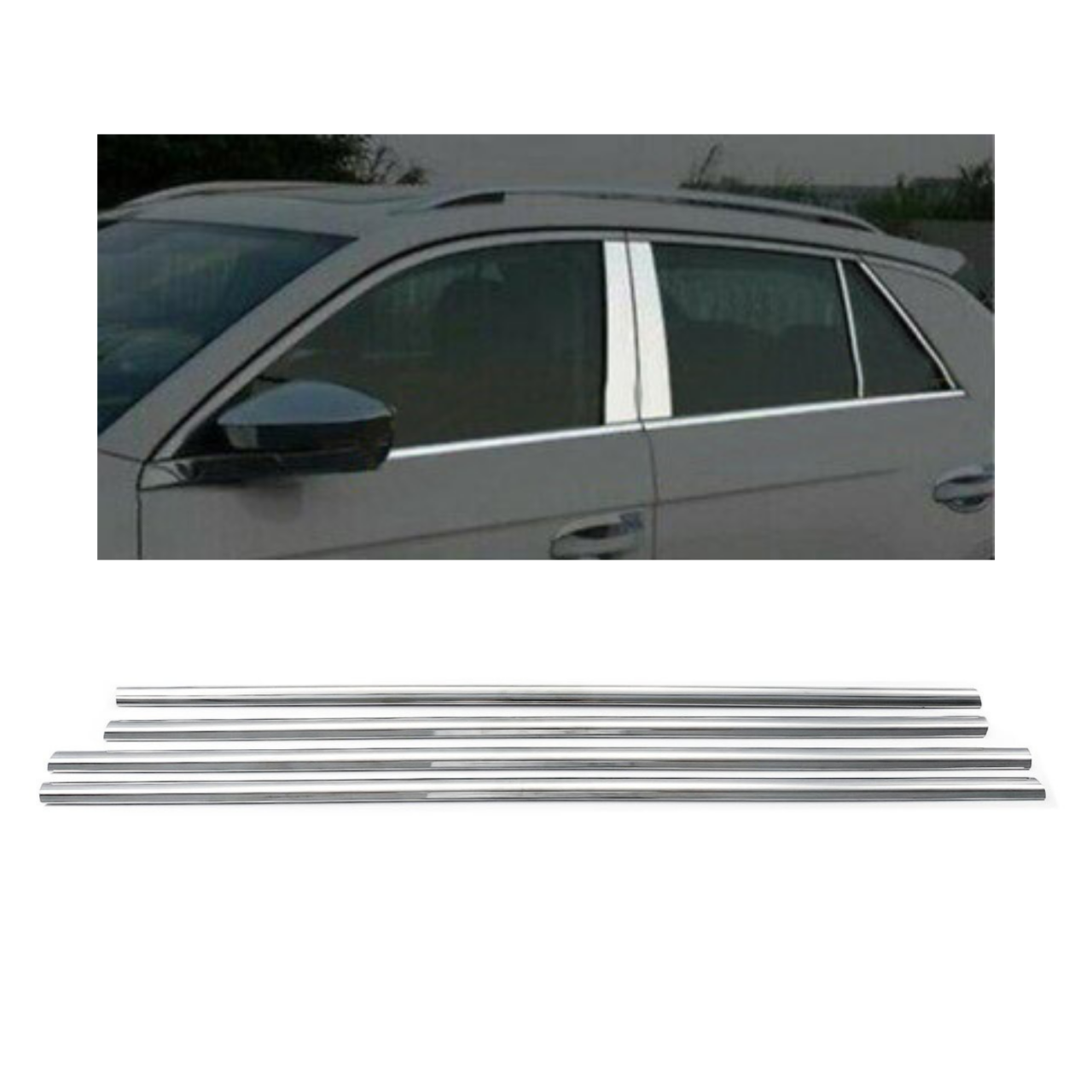 Volkswagen T-Roc Krom Cam Çıtası 2017 - 2021 Arası  P.Çelik