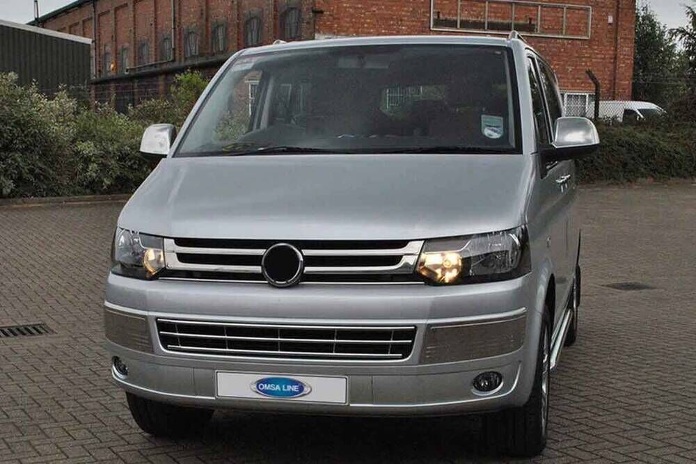 OMSA VW T5 Caravelle Krom Ön Panjur 4 Parça 2010-2014 Arası