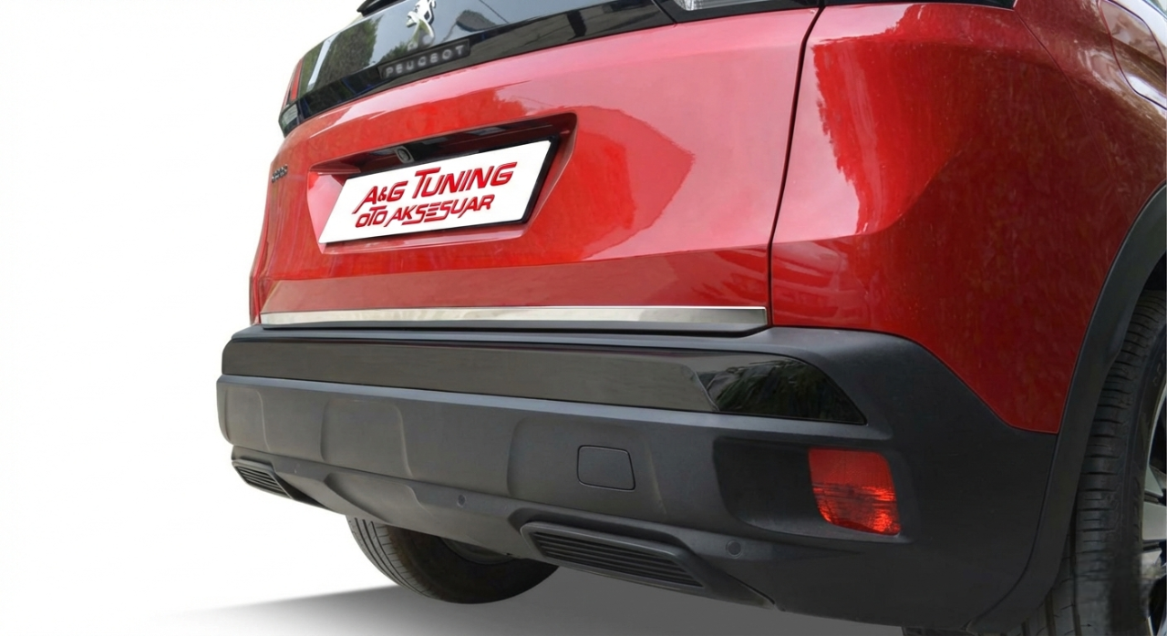 Peugeot 3008 Krom Bagaj Alt Çıta Formlu 2016 ve Üzeri P.Çelik