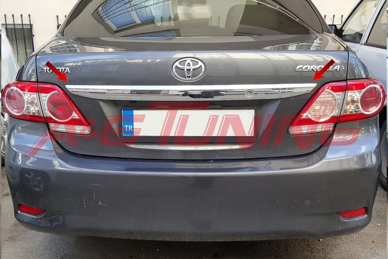 Toyota Corolla Krom Bagaj Çıtası 2011-2013 Paslanmaz Çelik