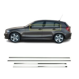 Bmw 1 Serisi E87 Krom Cam Çıtası 4 Parça 2004-2011 Arası Paslanmaz Çelik