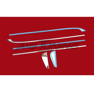 R. Megane 3 HB Krom Cam Çıtası 2010 Üzeri 6Prç Paslanmaz Çelik