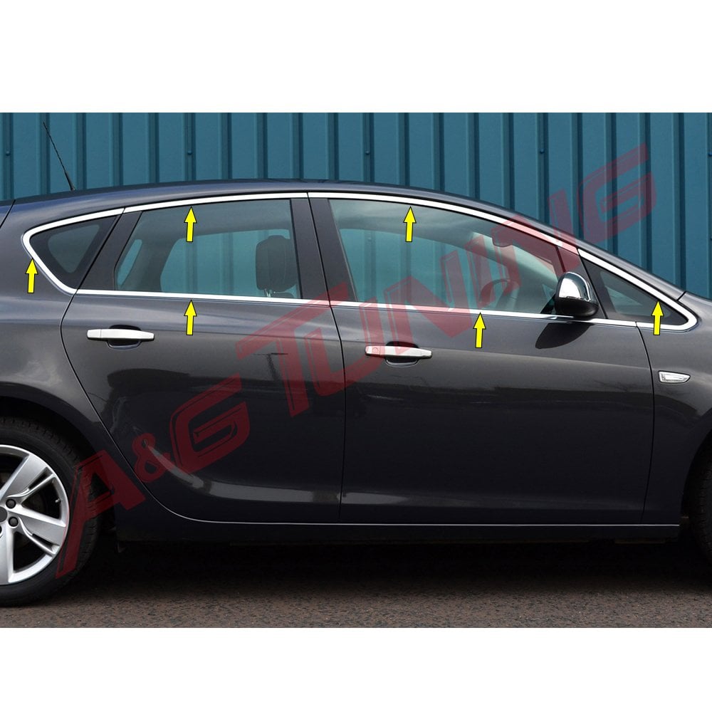 Opel Astra J HB Krom Cam Çıtası 2010 Üzeri 12Prç Paslanmaz Çelik
