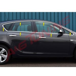 Opel Astra J HB Krom Cam Çıtası 2010 Üzeri 12Prç Paslanmaz Çelik