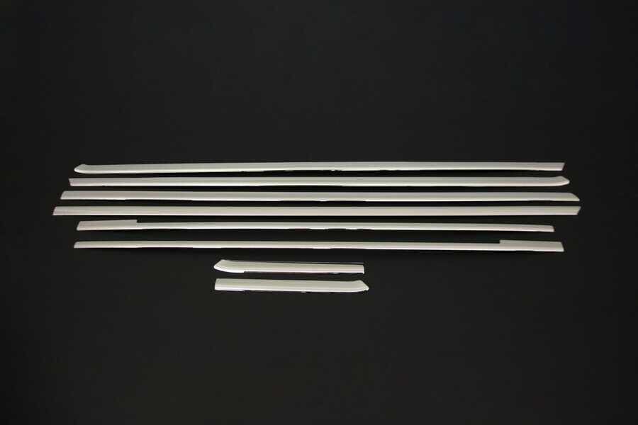 OMSA Mercedes Vito W447 Krom Cam Alt Çıtaları 8 Parça Tek Sürgülü Orta Şase 2014 ve Sonrası