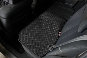 Universal Kapitone Oto Koltuk Minderi Cepli 3 Parça Oturak Siyah-Gri