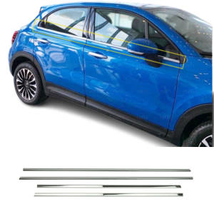 Fiat 500X Krom Cam Çıtası 4 Prç. 2014 ve Üzeri P.Çelik