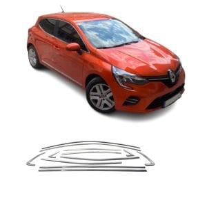 Renault Clio 5 Formlu Cam Çıtası 12Parça 2019 ve Üzeri Paslanmaz Çelik