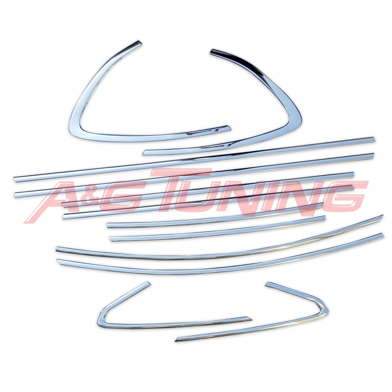 Opel Astra J Sedan Krom Cam Çevre Çıtası 12Prç Paslanmaz Çelik