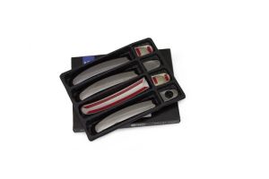 OMSA VW T6 Caravelle Siyah Krom Deco Kapı Kolu 4 Kapı 8 Parça 2015-2023 Arası