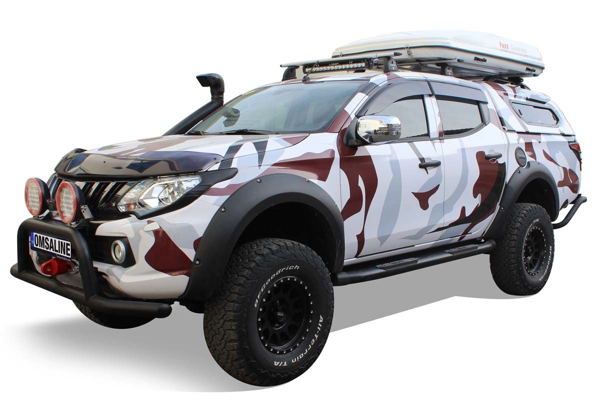 OMSA Mitsubishi L200 Amazon Yan Basamak Çap:76 Siyah 2006-2015 Arası